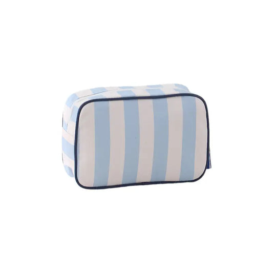 Striped Cosmetic Bag | Blue & White