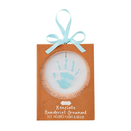 Blue Handprint Ornament