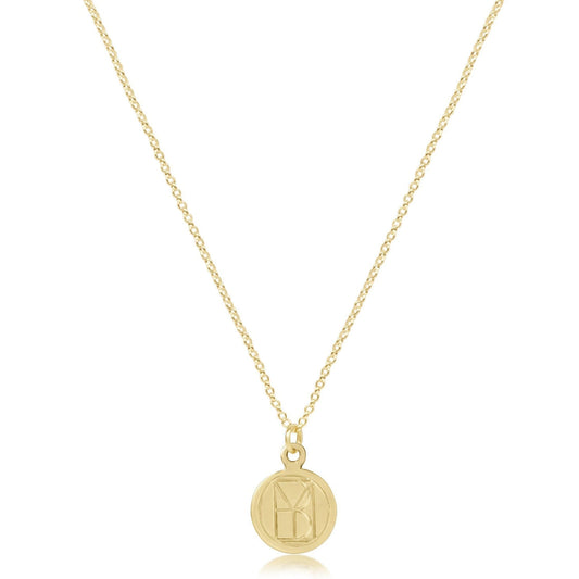 16" Necklace Gold | be you. Small Gold Disc