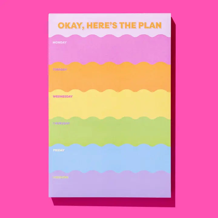 Weekly List Pad | Okay, Here's the Plan