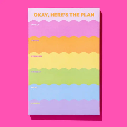 Weekly List Pad | Okay, Here's the Plan