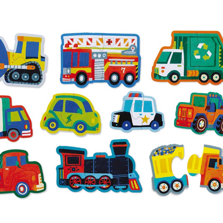 2-Piece Let's Begin Puzzle | Vehicles