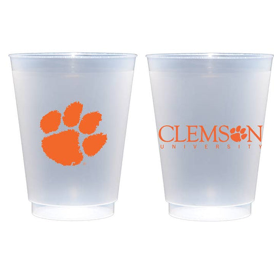 Frosted Cup Set | Clemson Logo