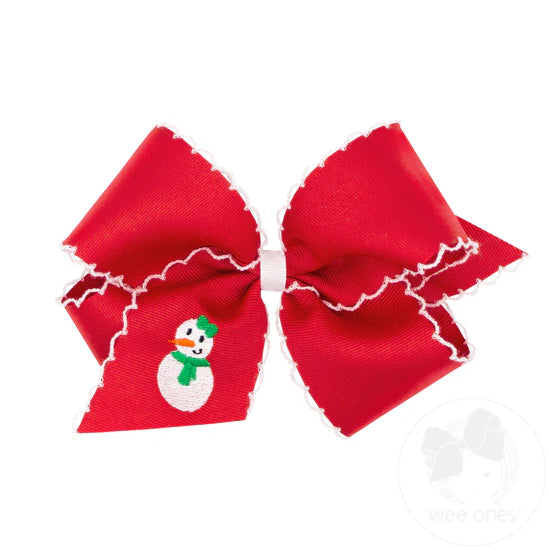 Moonstitch Bow | King | Christmas | Snowman