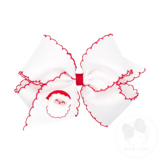 Moonstitch Bow | King | Christmas | Santa White