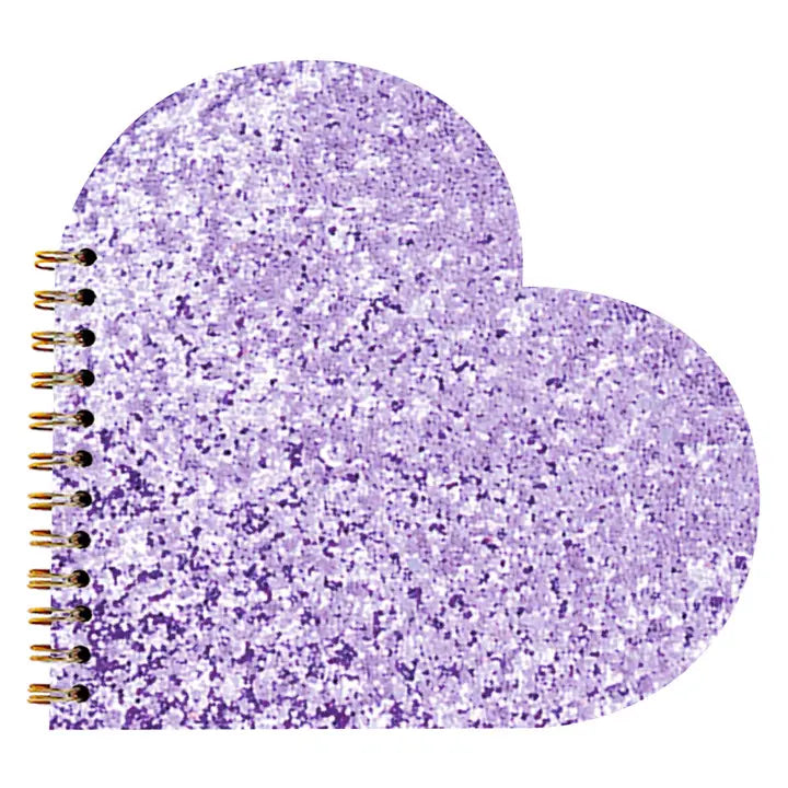 Notebook | Glitter Heart | Purple