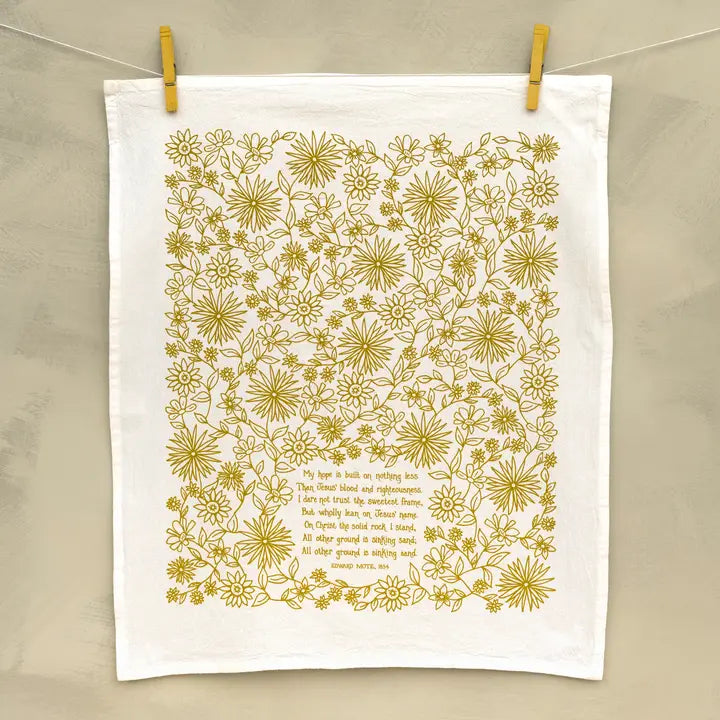 Tea Towel | My Hope Is Built Hymn