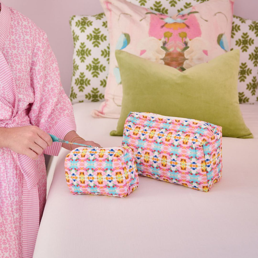 Large Cosmetic Bag | Sumner Pink