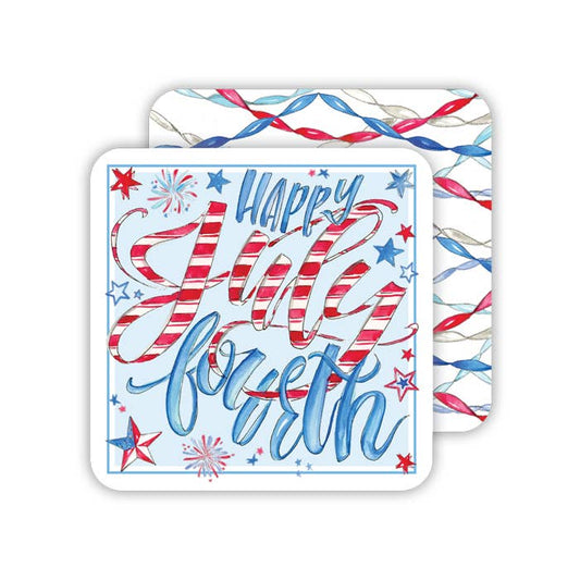 Handpainted Square Coasters | 4th of July