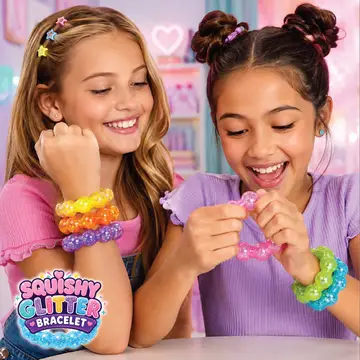 Fun Doh Squishy Sparkle Glitter Sensory Bracelet | Assorted Colors