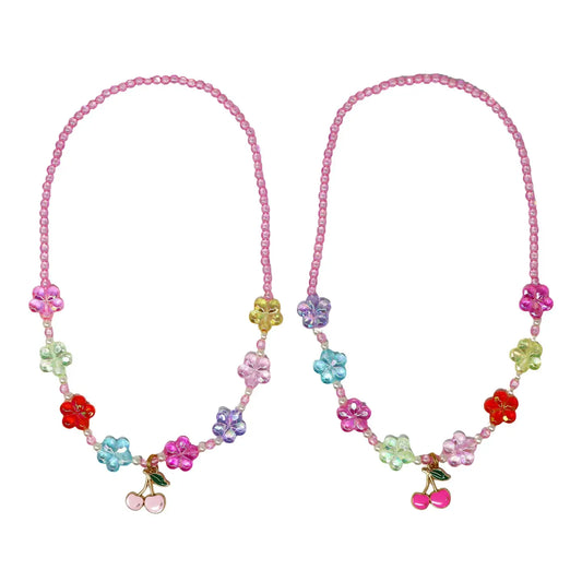 Bff Cherry Friendship Necklace Set