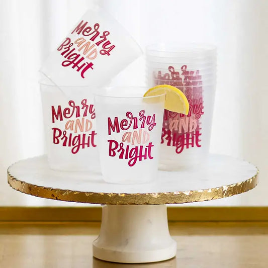 Frosted Party Cups | Merry and Bright