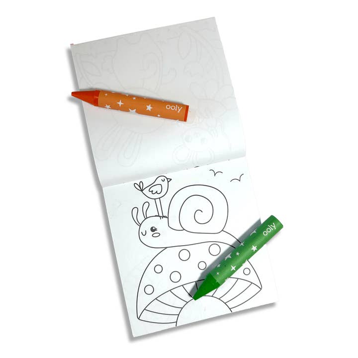 Carry Along Crayons & Coloring Book Kit | Garden Pals