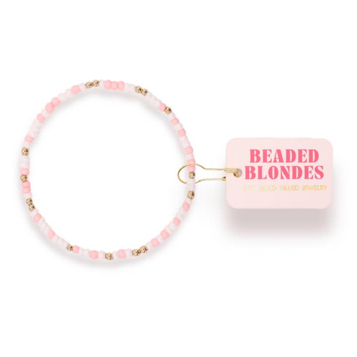 Light Pink and Luster White Sprinkle Bracelet