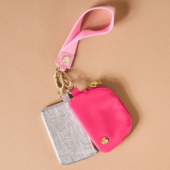 Dynamic Duo Pouch Luxe Wristlet | Kiss & Tell