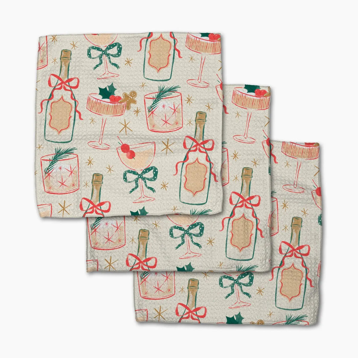 Dishcloth Set | Christmas Cocktails