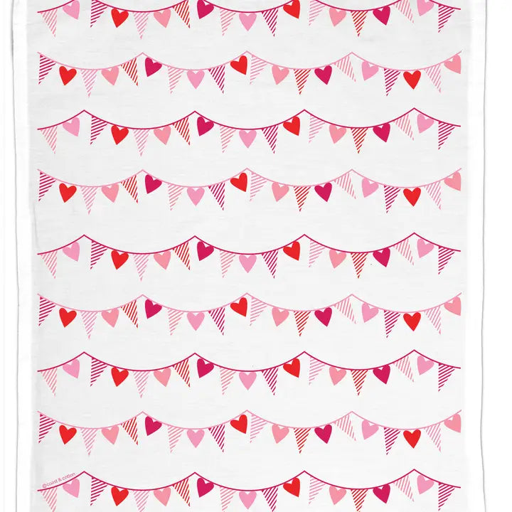 Tea Towel | Valentine's Heart Bunting