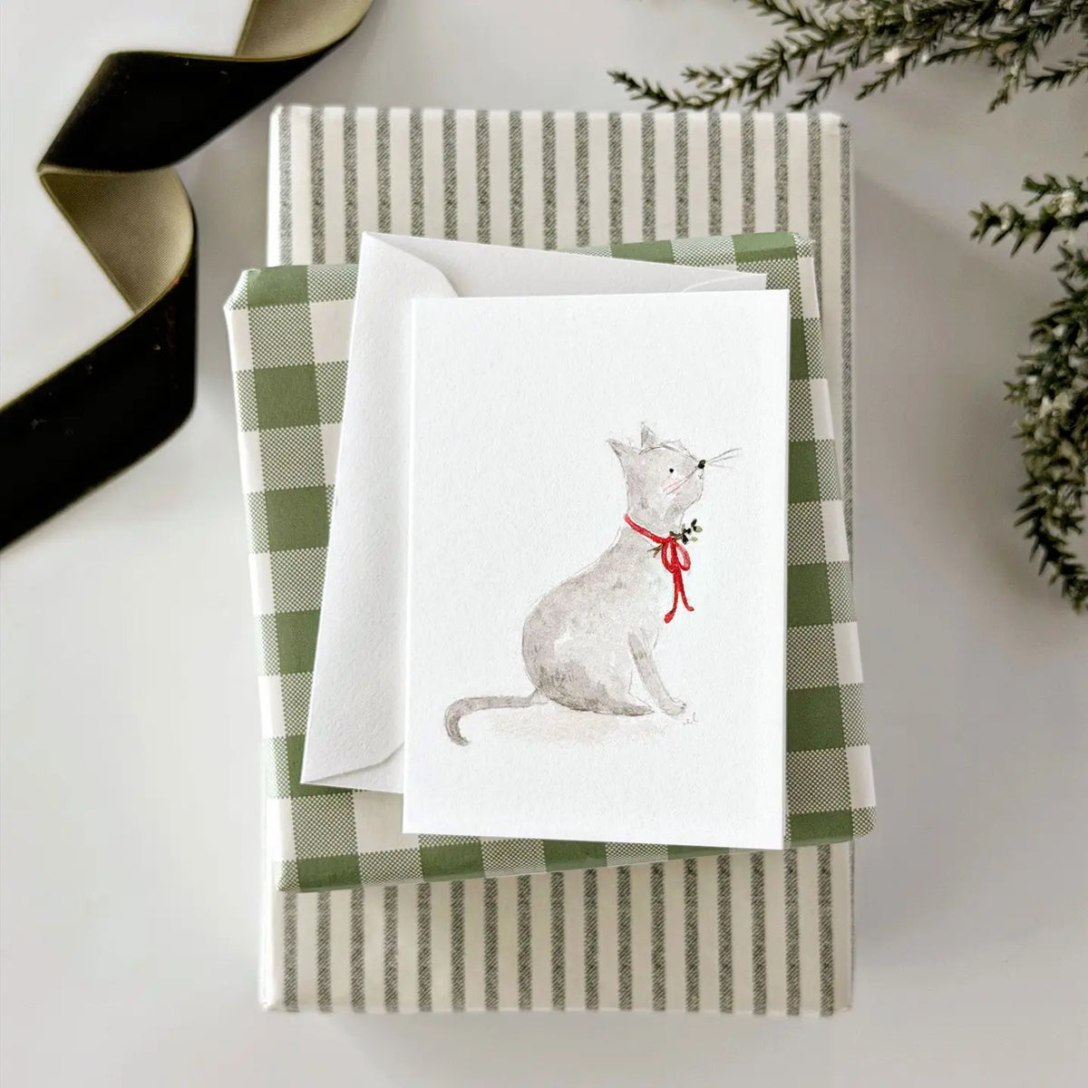 Enclosure Card | Christmas Cat