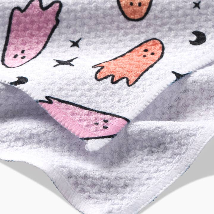 Tea Towel | Space Ghosts Pink/Orange