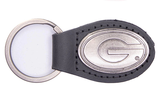 Black Leather Keychain | Georgia