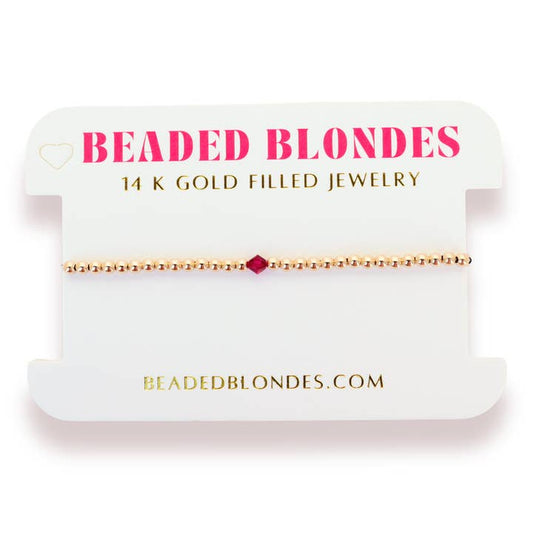 Birthstone Swarovski Crystal Bracelet | July