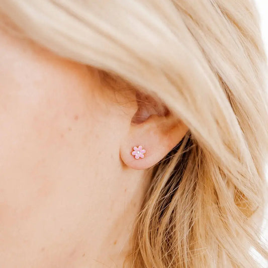 Screwback Stud Earrings | Alli Pink
