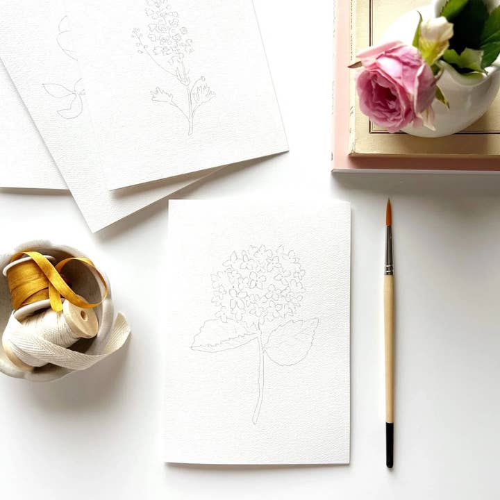 Paintable Notecards | Garden Flowers