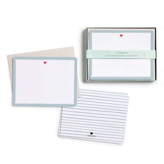 Flat Note Set | Scalloped Heart