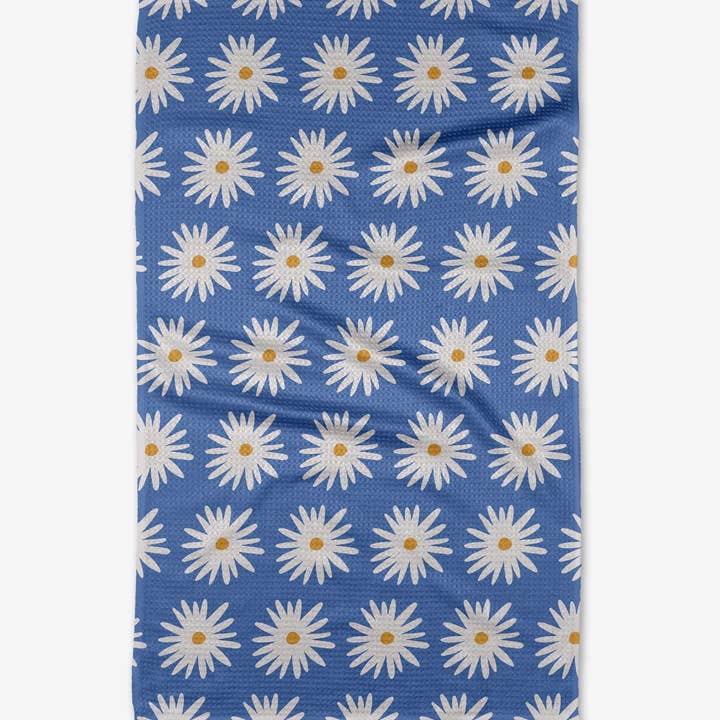 Tea Towel - Blue Daisies