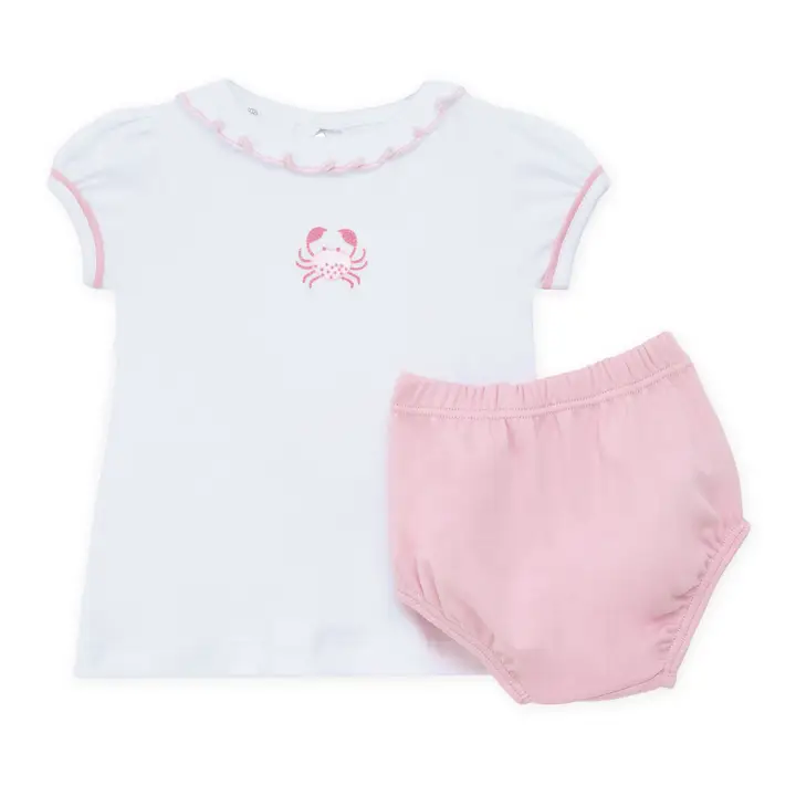 Little Crawlers Ruffle Diaper Cover Set | Pink