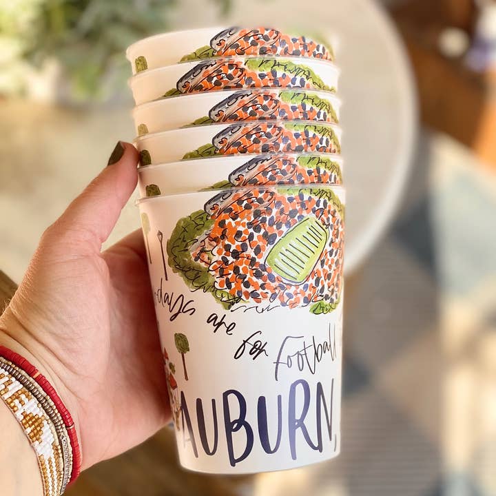 Auburn Reusable Tailgating Cups