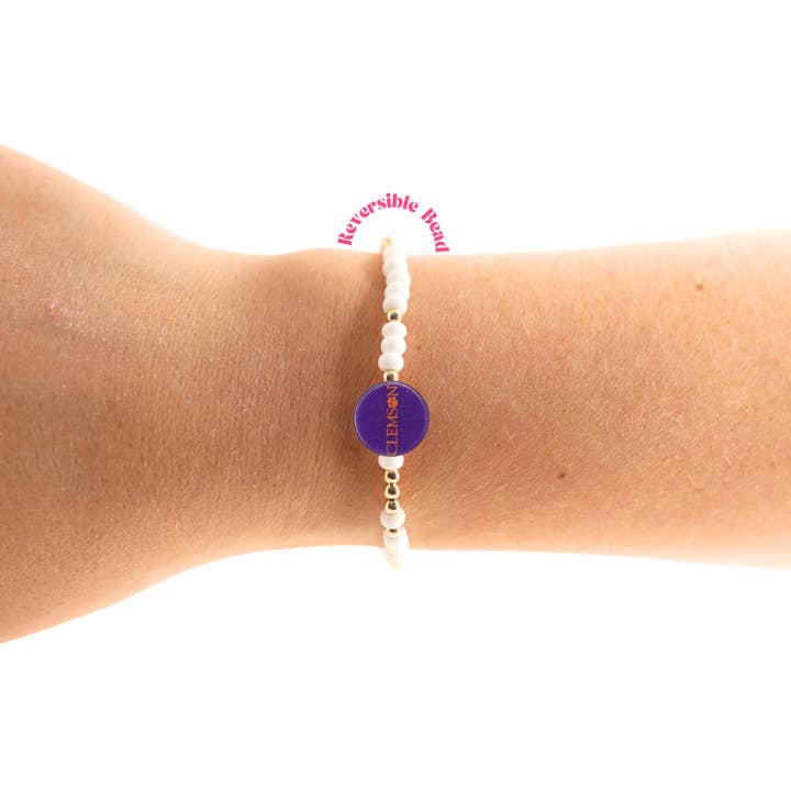 Clemson Logo Bracelet | Gold
