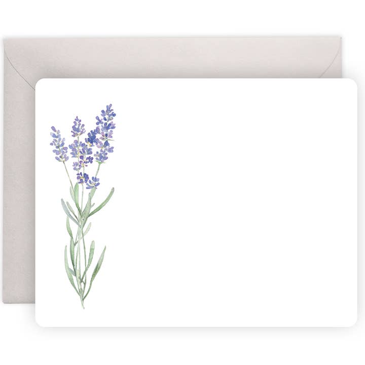 Boxed Flat Notecards | Lavender