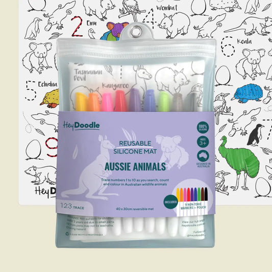 Classic Coloring & Doodle Mat | Aussie Animals