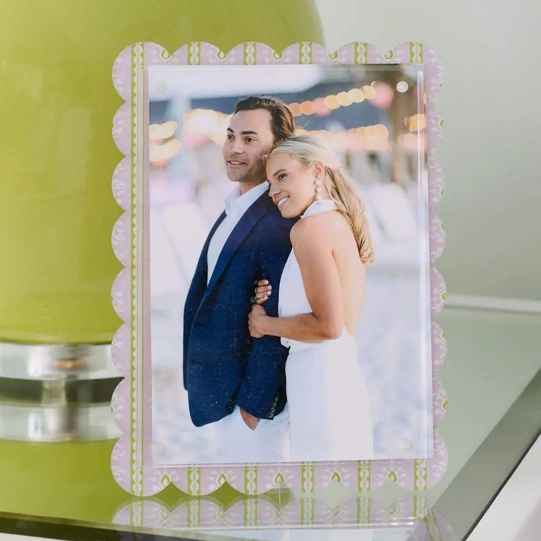 Acrylic Picture Frame | Rosemary Stripe Pink