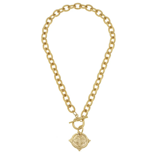 Bee Intaglio Toggle Necklace
