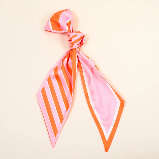 Twirl & Tie Scarf Accessory | Sicily Stripes Pink