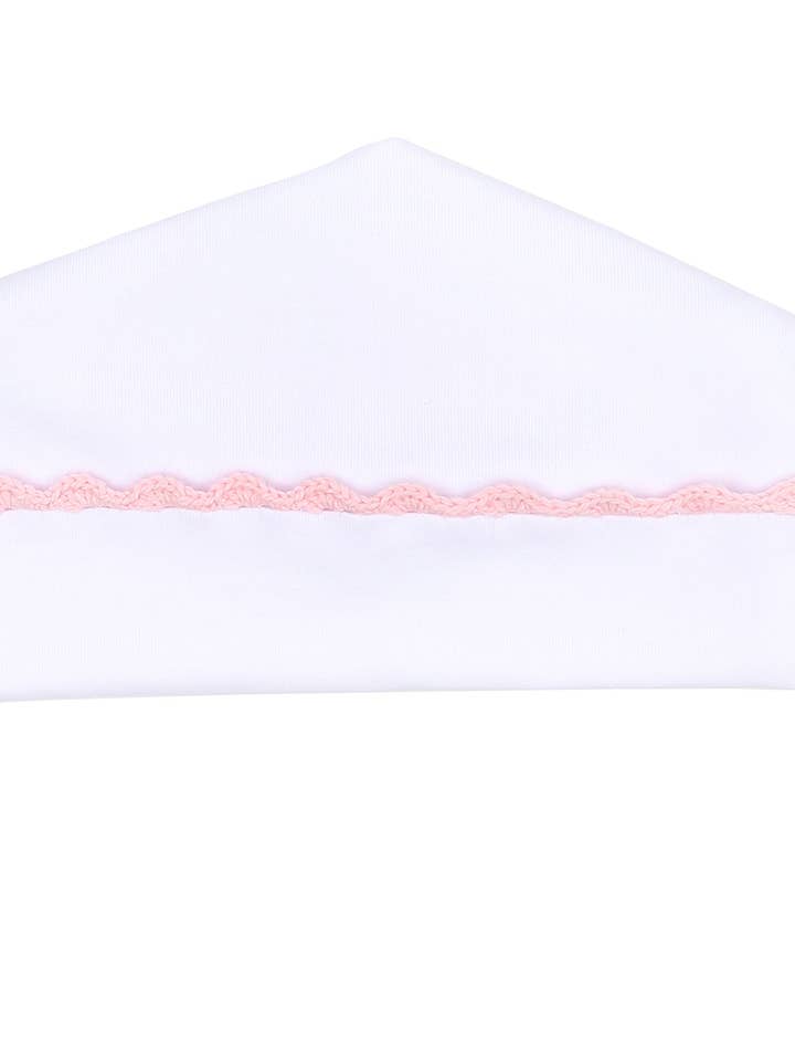 Baby Joy Hat | Pink Crochet Trim