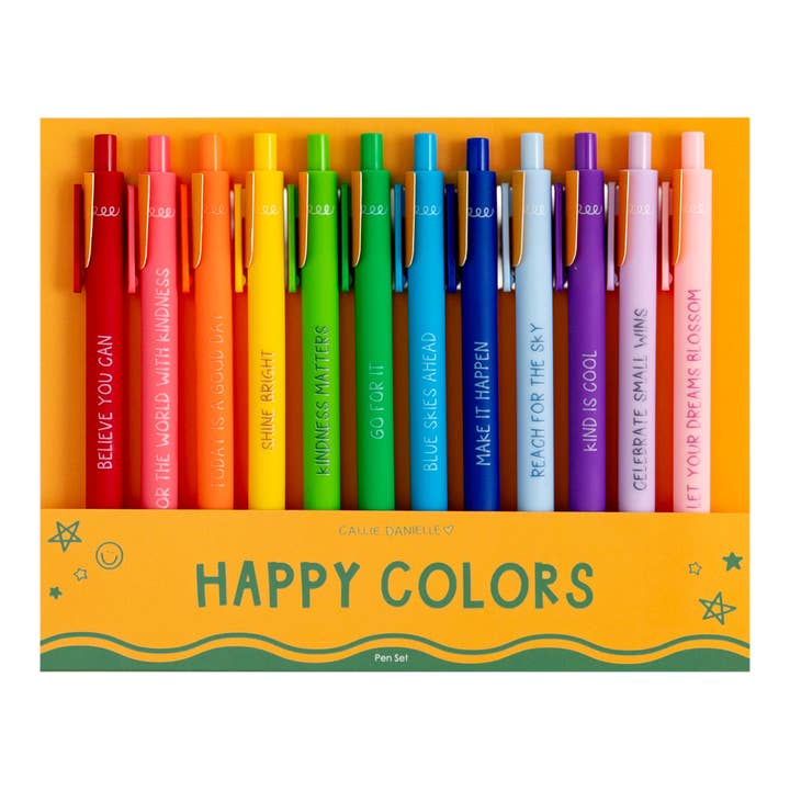 Pen Set | Happy Colors Crayon-Inspired Affirmations