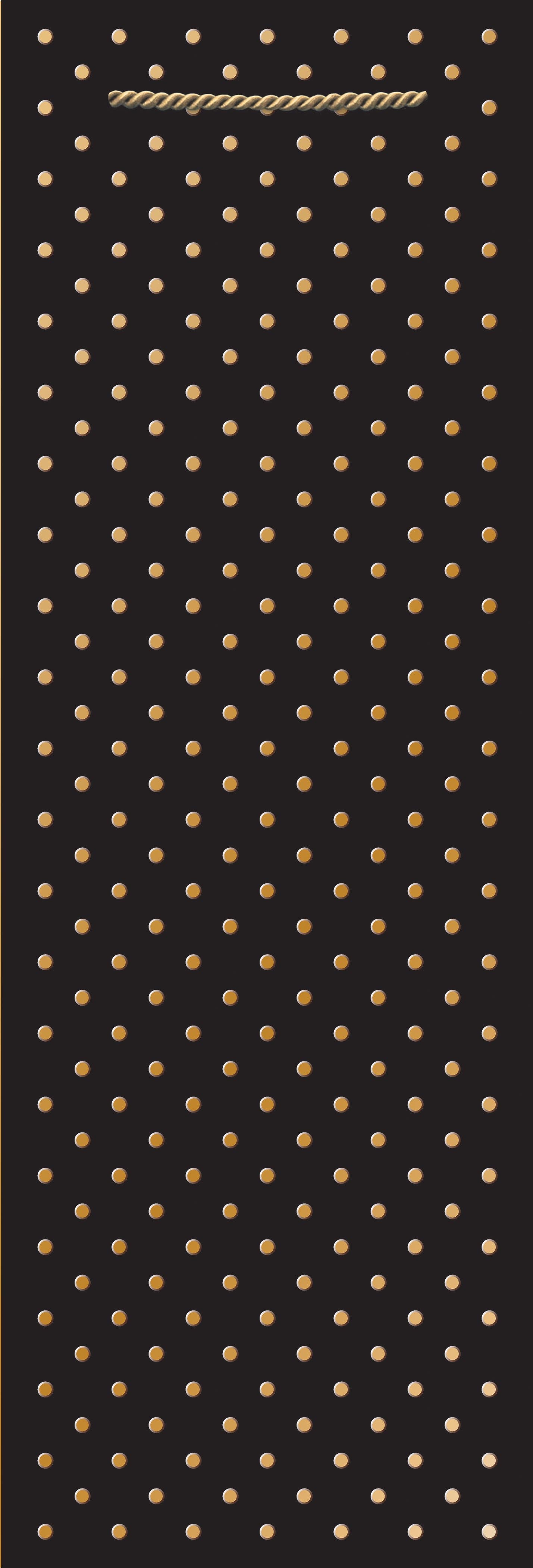 Bottle Bag | Gold Swiss Dots | Black