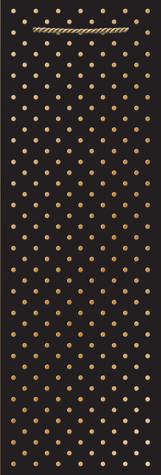 Bottle Bag | Gold Swiss Dots | Black