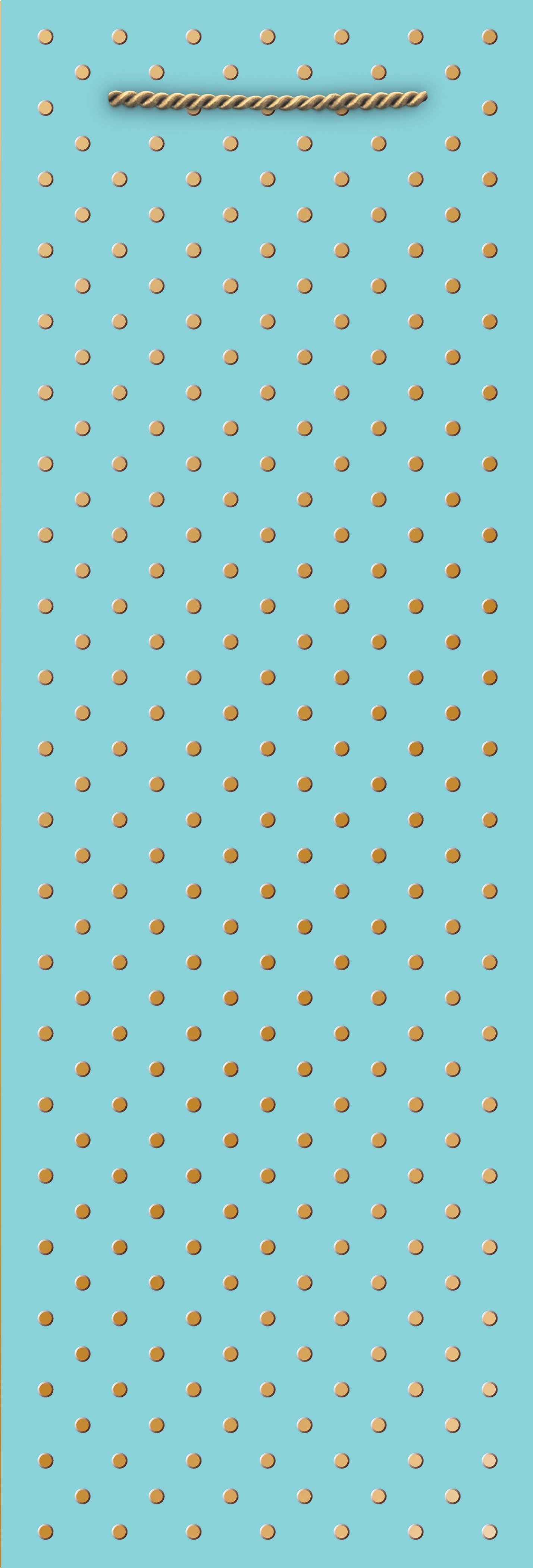 Bottle Bag | Gold Swiss Dots | Robin's Egg