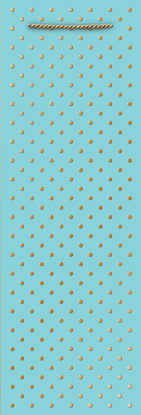 Bottle Bag | Gold Swiss Dots | Robin's Egg