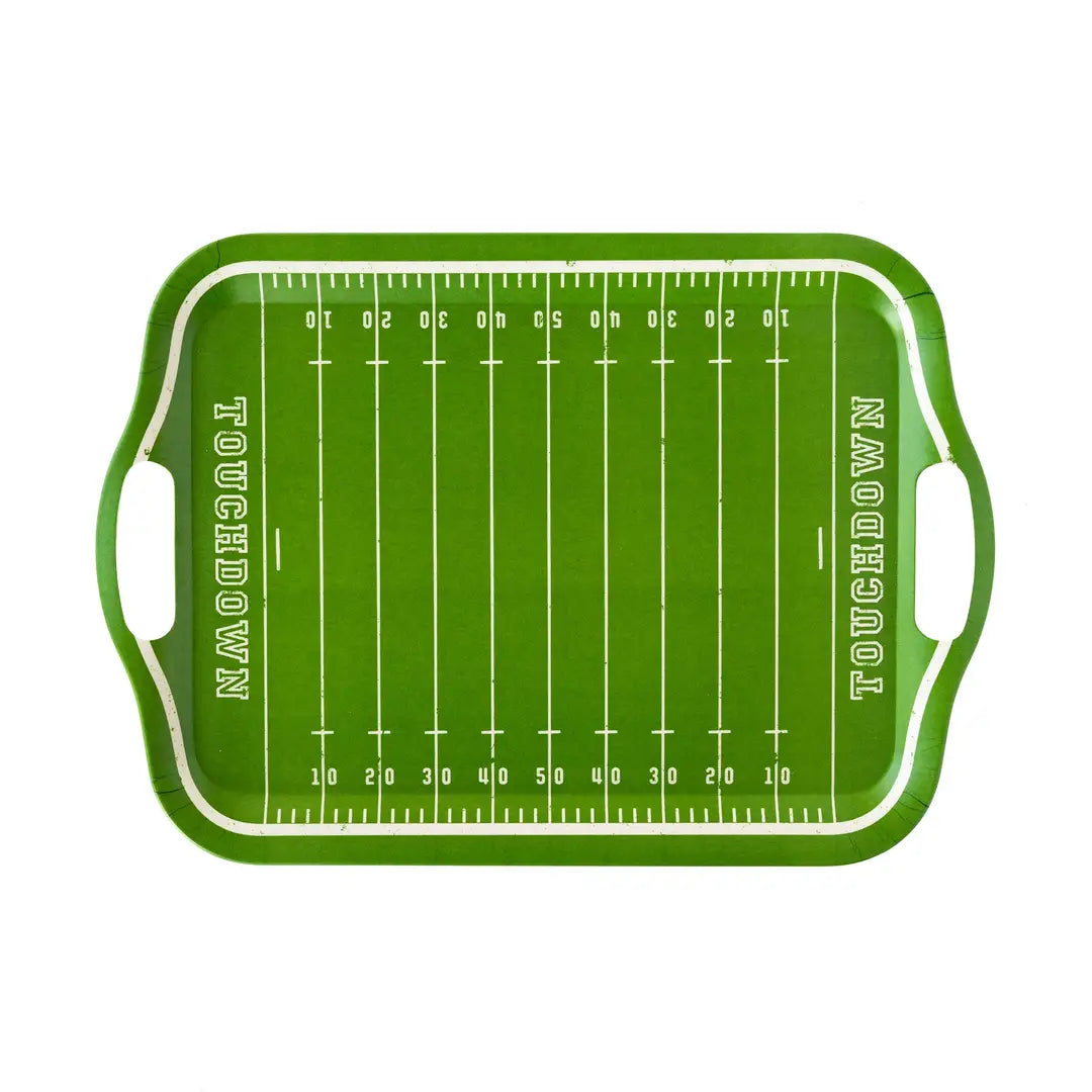Football Field Bamboo Reusable Tray