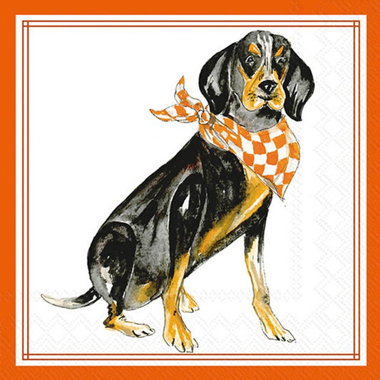 Cocktail Napkins | Orange Coonhound