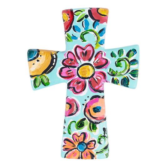 Floral Cross | Turquoise