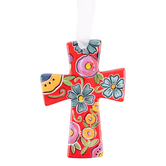 Floral Cross | Red