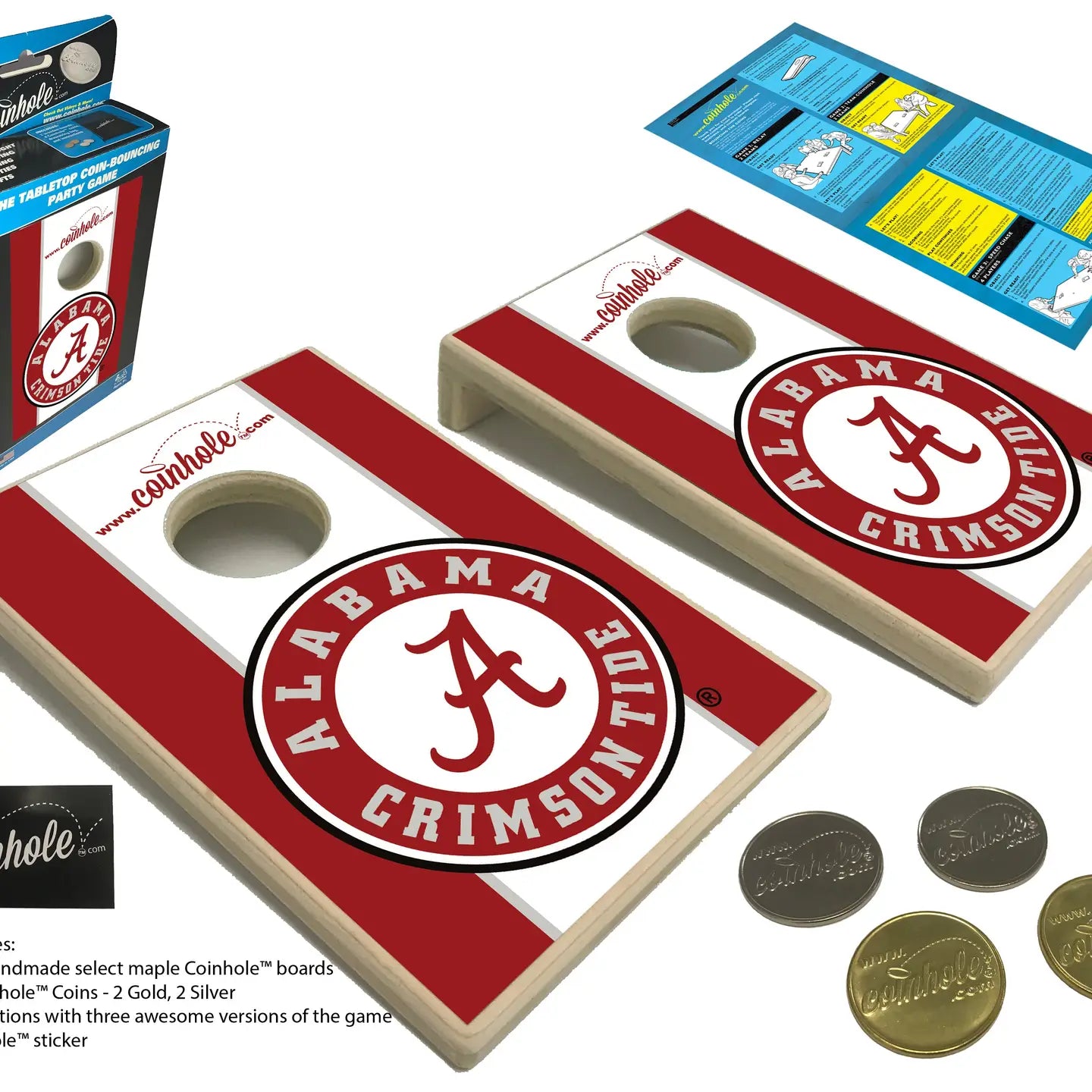 Coinhole Tabletop Game Set | Alabama