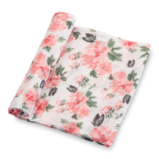Muslin Swaddle Blanket | Pretty in Peony