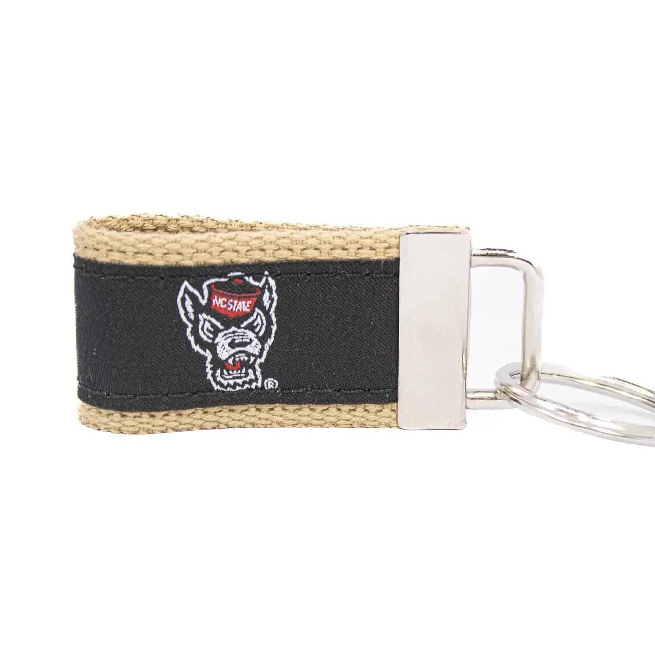 Woven Ribbon Keychain | NC State Black